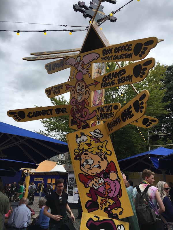 Pleasance Courtyard signpost